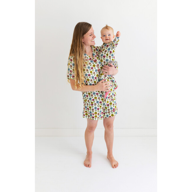Women's Maya Lynn Short Sleeve Shirt And Shorts Pajama, Beige - Pajamas - 9