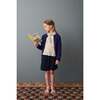 Rosa Crew Neck Button-Up Cardigan, Royal Blue - Cardigans - 2