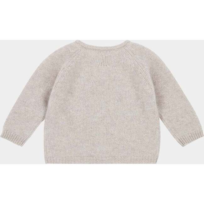 Rosa Baby Crew Neck Button-Up Cardigan, Stone - Cardigans - 2