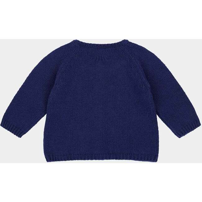 Rosa Baby Crew Neck Button-Up Cardigan, Royal Blue - Cardigans - 2