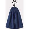Agave Seersucker Tie Neck Polka Dot Dress, Black - Dresses - 2