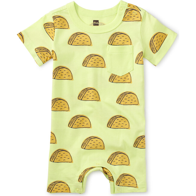 Pocket Shortie Baby Romper, Tacos Contigo