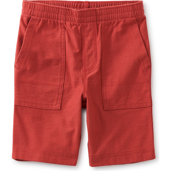 Playwear Knee Length Shorts, Earth Red - Shorts - 1