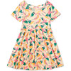 Portugal Inspired Print Short Sleeve Ballet Dress, Parrot Polka - Dresses - 2