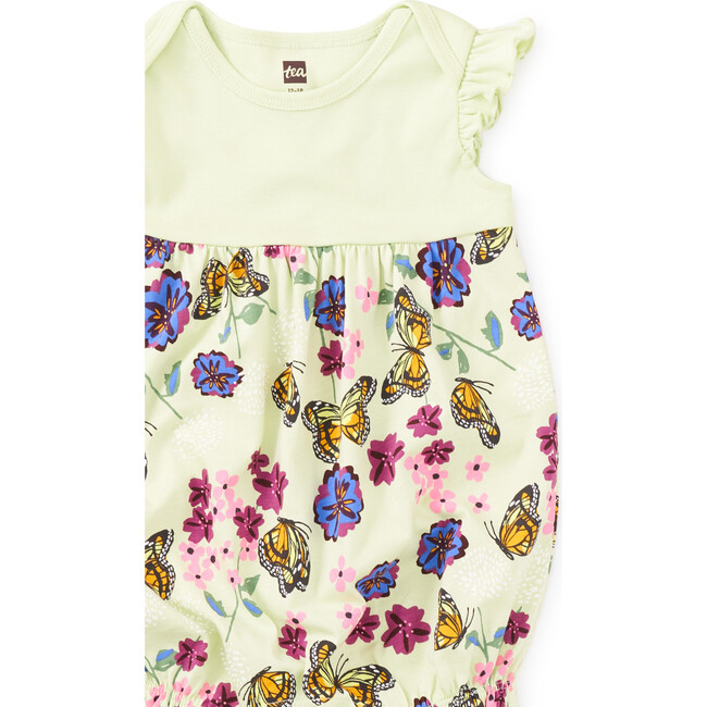 Print Mix Baby Flutter Romper, Monarchs And The Cosmos - Rompers - 2