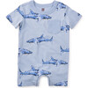 Pocket Shortie Baby Romper, Whale Sharks - Rompers - 1 - thumbnail