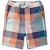 Plaid Discovery Slash Patch Pocket Shorts, Seaside Plaid - Shorts - 1 - thumbnail