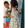 Portugal Inspired Print Short Sleeve Ballet Dress, Parrot Polka - Dresses - 4