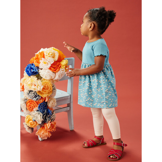 Print Mix Empire Baby Dress, Mexican Hat Floral And Blue - Dresses - 5