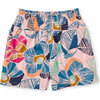 Paperbag High-Waist Shorts, Okinawa Tropical Floral - Shorts - 1 - thumbnail