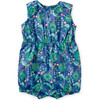Peek-a-Boo Back Baby Romper, Flora De Vida - Rompers - 1 - thumbnail