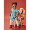 Print Mix Empire Baby Dress, Mexican Hat Floral And Blue - Dresses - 6