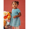 Print Mix Empire Baby Dress, Mexican Hat Floral And Blue - Dresses - 7