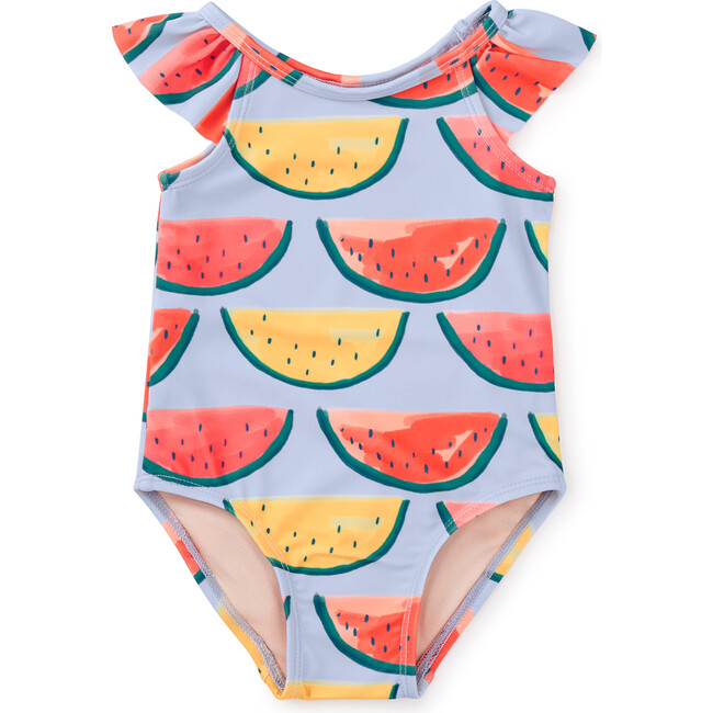 One-Piece Baby Swimsuit, Painted Watermelons
