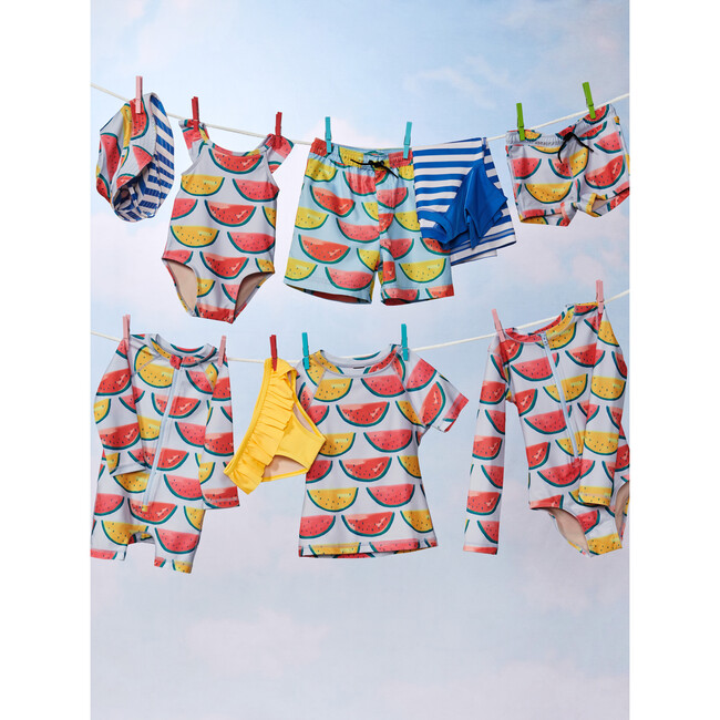 One-Piece Baby Swimsuit, Painted Watermelons - One Pieces - 3