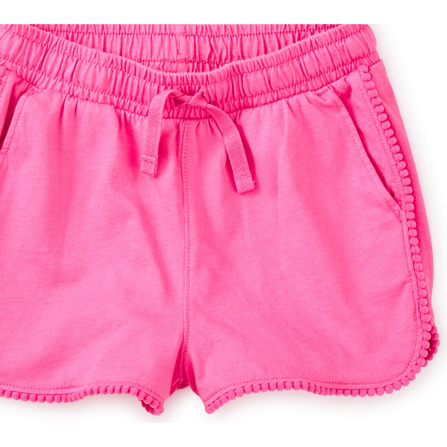 Pom-Pom Drawstring Gym Shorts, Carousel Pink - Shorts - 2