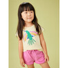 Pom-Pom Drawstring Gym Shorts, Carousel Pink - Shorts - 3