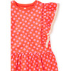 Polka Dot Crochet Trim Ruffle Dress, Red And Pink - Dresses - 2