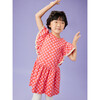 Polka Dot Crochet Trim Ruffle Dress, Red And Pink - Dresses - 5