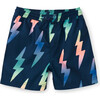 Mid-Length Swim Trunks, Rainbow Lightning Bolt - Swim Trunks - 1 - thumbnail