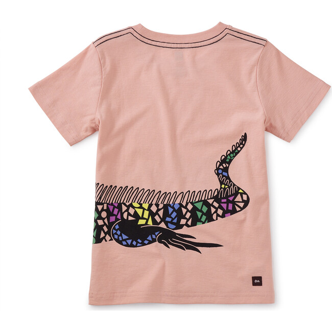 Mosaic Iguana Short Sleeve Graphic Tee, Cameo Pink - Tees - 2