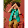 Polka Dot Button-Up Woven Shirt, Green And White - Shirts - 4