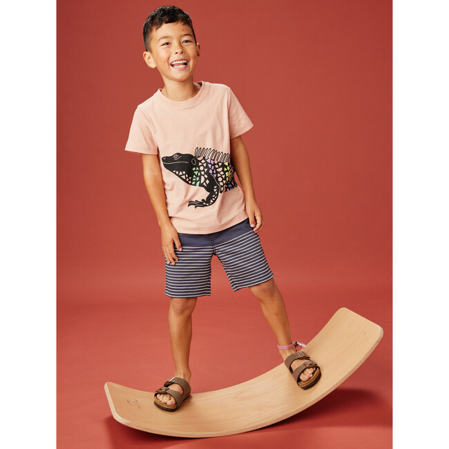 Mosaic Iguana Short Sleeve Graphic Tee, Cameo Pink - Tees - 4