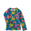 Long Sleeve Rash Guard, Watermelon Floral - Rash Guards - 1 - thumbnail