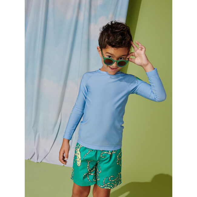 Mid-Length Swim Trunk, Green Ringed Ocotpus - Swim Trunks - 4
