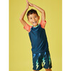 Mid-Length Swim Trunks, Rainbow Lightning Bolt - Swim Trunks - 4