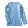 Long Sleeve Rash Guard, Placid Blue - Rash Guards - 1 - thumbnail