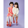 Polka Dot Crochet Trim Ruffle Dress, Red And Pink - Dresses - 8