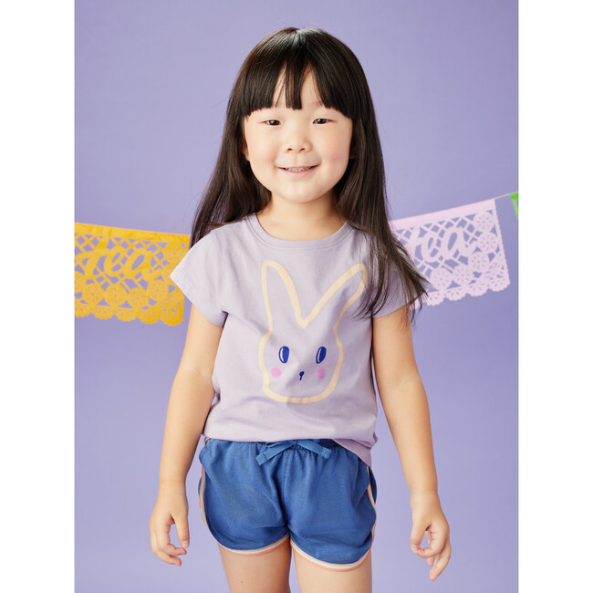 Painted Bunny Graphic Tee, Urchin Purple - Tees - 3