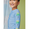 Long Sleeve Rash Guard, Placid Blue - Rash Guards - 3