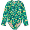 Long Sleeve One-Piece Swimsuit, Cactus Floral - One Pieces - 1 - thumbnail