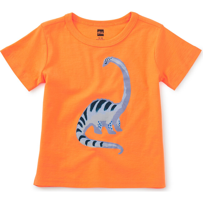 Long Neck Dino Graphic Tee, Solar - T-Shirts - 1