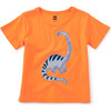 Long Neck Dino Graphic Tee, Solar - T-Shirts - 1 - thumbnail
