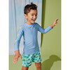Long Sleeve Rash Guard, Placid Blue - Rash Guards - 4
