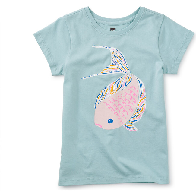 Koi Fish Graphic Tee, Canal Blue