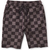 Knee Length Gym Shorts, Checkerboard And Black - Shorts - 1 - thumbnail