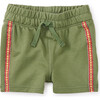 Jacquard Trim Knit Mid-Thigh Length Baby Shorts, Stem - Shorts - 1 - thumbnail