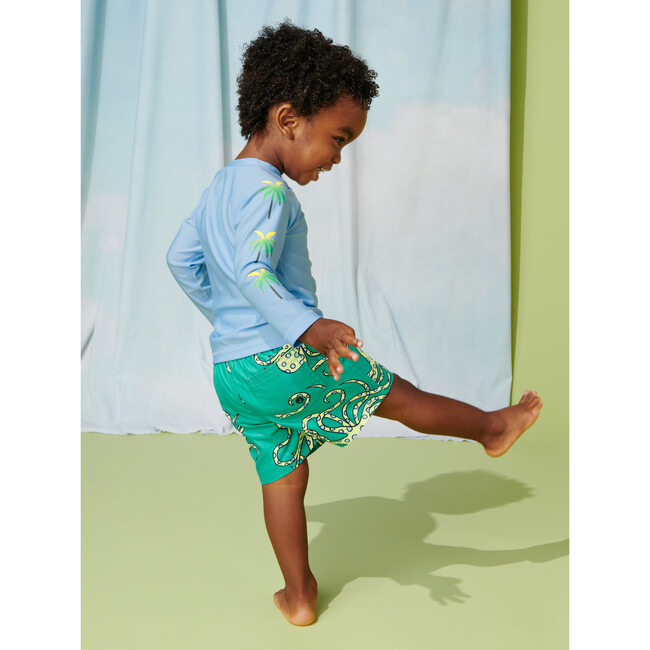 Long Sleeve Baby Rash Guard, Placid Blue - Rash Guards - 4