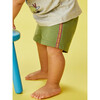 Jacquard Trim Knit Mid-Thigh Length Baby Shorts, Stem - Shorts - 4
