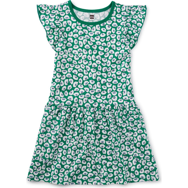 Flutter Sleeve Pocket Dress, Rolling Floral - Dresses - 1