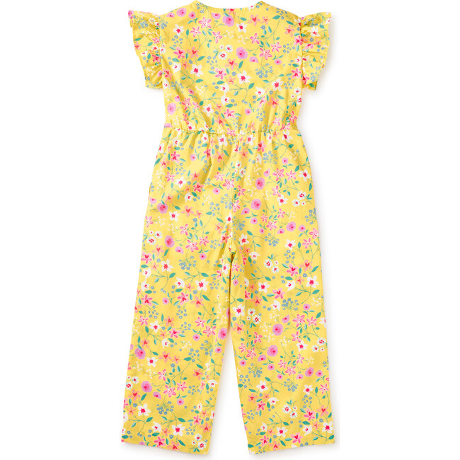 Flutter Sleeve Button Jumpsuit, Winding Mexican Floral - Rompers - 3