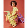 Flutter Sleeve Button Jumpsuit, Winding Mexican Floral - Rompers - 5