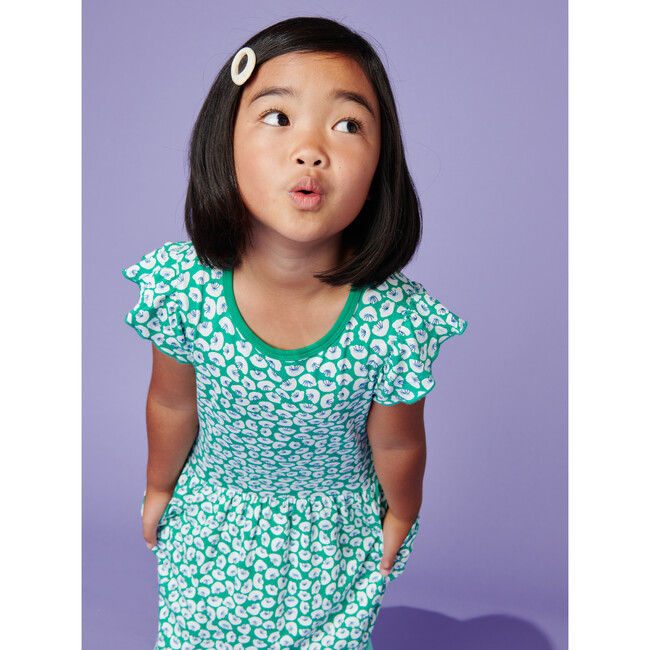 Flutter Sleeve Pocket Dress, Rolling Floral - Dresses - 7