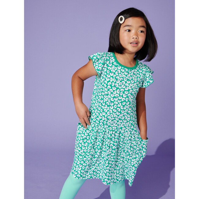 Flutter Sleeve Pocket Dress, Rolling Floral - Dresses - 8