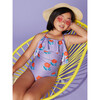 Flutter One-Piece Swimsuit, Tossed Sakura And Purple - One Pieces - 5