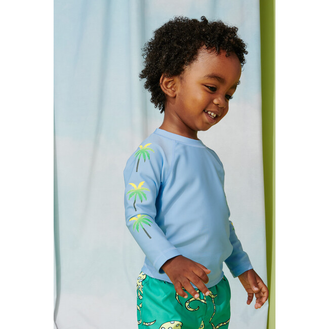 Long Sleeve Baby Rash Guard, Placid Blue - Rash Guards - 9